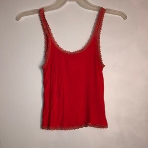coral tank top